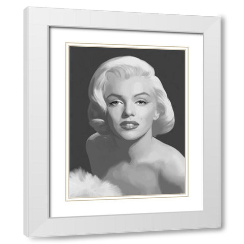 Classic Beauty White Modern Wood Framed Art Print with Double Matting by Consani, Chris