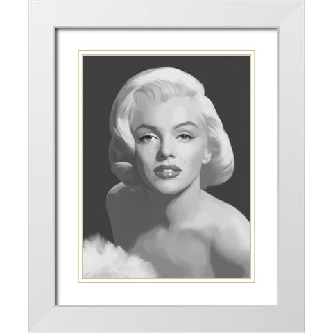 Classic Beauty White Modern Wood Framed Art Print with Double Matting by Consani, Chris