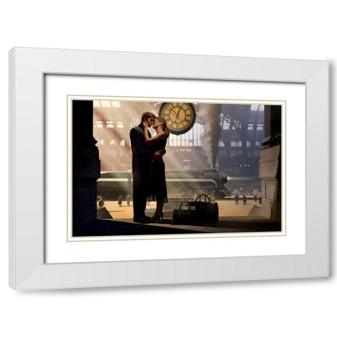 Au Revoir White Modern Wood Framed Art Print with Double Matting by Consani, Chris