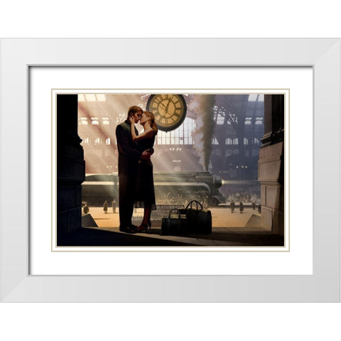 Au Revoir White Modern Wood Framed Art Print with Double Matting by Consani, Chris
