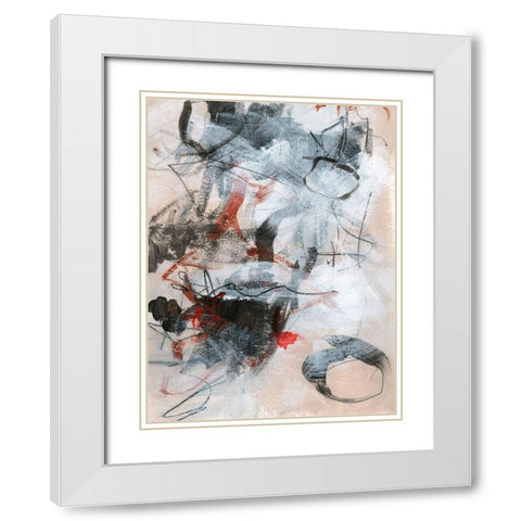 Rekindle I White Modern Wood Framed Art Print with Double Matting by Parker, Jennifer Paxton