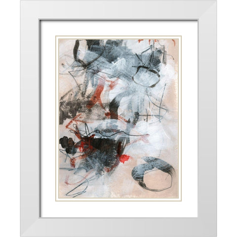 Rekindle I White Modern Wood Framed Art Print with Double Matting by Parker, Jennifer Paxton