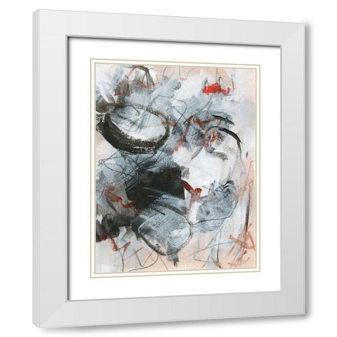 Rekindle II White Modern Wood Framed Art Print with Double Matting by Parker, Jennifer Paxton