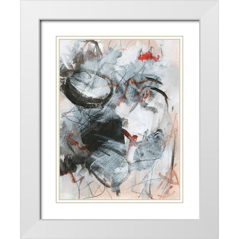 Rekindle II White Modern Wood Framed Art Print with Double Matting by Parker, Jennifer Paxton