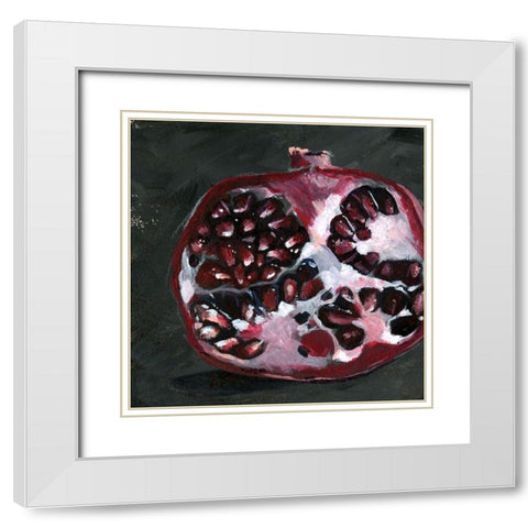 Pomegranate Study on Black I White Modern Wood Framed Art Print with Double Matting by Parker, Jennifer Paxton