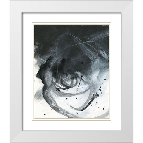 Broken Abstract II White Modern Wood Framed Art Print with Double Matting by Parker, Jennifer Paxton