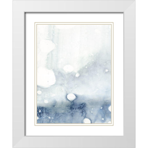 Rain Beads I White Modern Wood Framed Art Print with Double Matting by Harper, Ethan