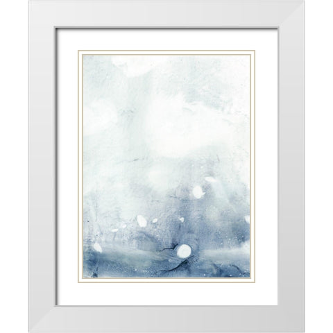 Rain Beads II White Modern Wood Framed Art Print with Double Matting by Harper, Ethan
