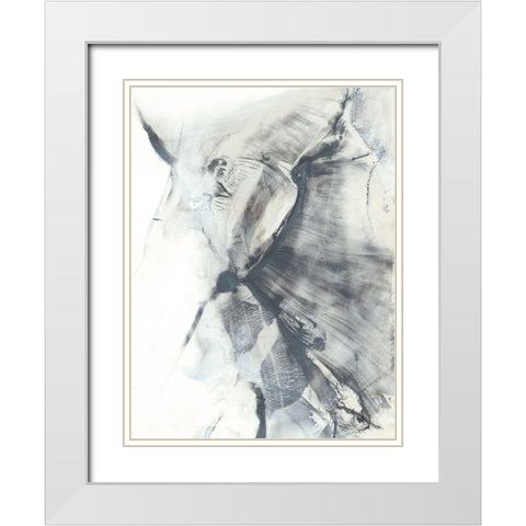 Marbled Grey I White Modern Wood Framed Art Print with Double Matting by Harper, Ethan