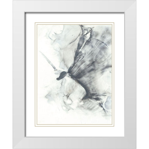 Marbled Grey III White Modern Wood Framed Art Print with Double Matting by Harper, Ethan