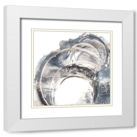 Ring Cluster I White Modern Wood Framed Art Print with Double Matting by Harper, Ethan