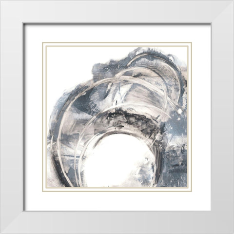 Ring Cluster I White Modern Wood Framed Art Print with Double Matting by Harper, Ethan