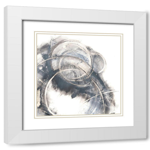 Ring Cluster II White Modern Wood Framed Art Print with Double Matting by Harper, Ethan