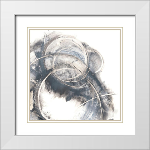 Ring Cluster II White Modern Wood Framed Art Print with Double Matting by Harper, Ethan