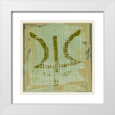 The Deities, Neptune White Modern Wood Framed Art Print with Double Matting by Aryai, Sia