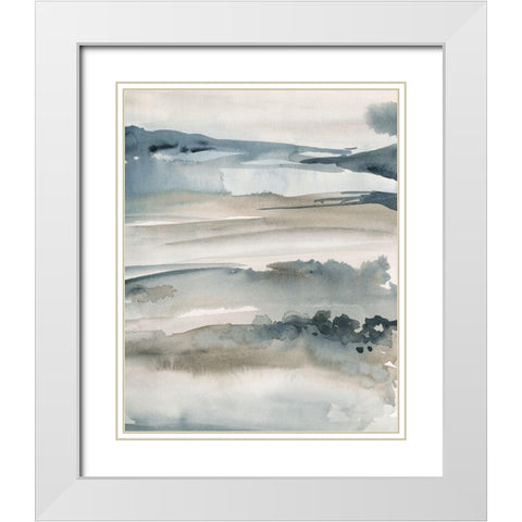 Foggy Horizon I White Modern Wood Framed Art Print with Double Matting by Parker, Jennifer Paxton