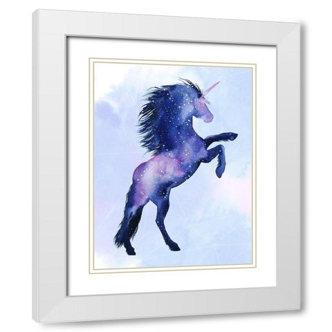 Unicorn Universe III White Modern Wood Framed Art Print with Double Matting by Popp, Grace