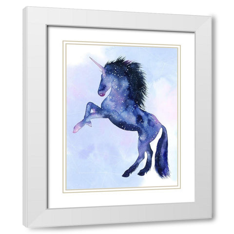 Unicorn Universe IV White Modern Wood Framed Art Print with Double Matting by Popp, Grace