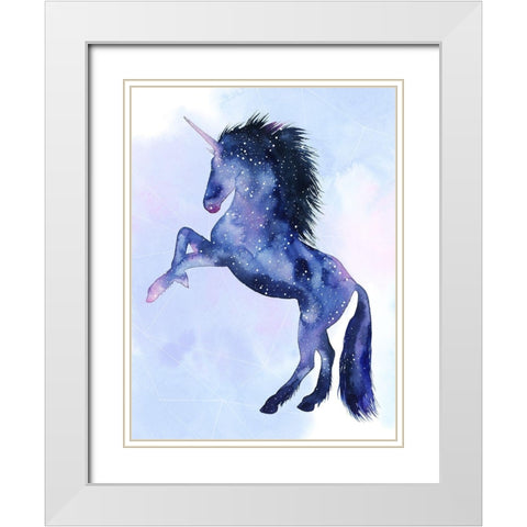 Unicorn Universe IV White Modern Wood Framed Art Print with Double Matting by Popp, Grace