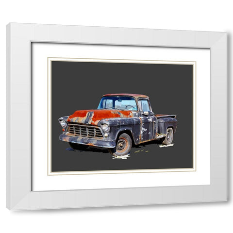 Vintage Truck IV White Modern Wood Framed Art Print with Double Matting by Kalina, Emily