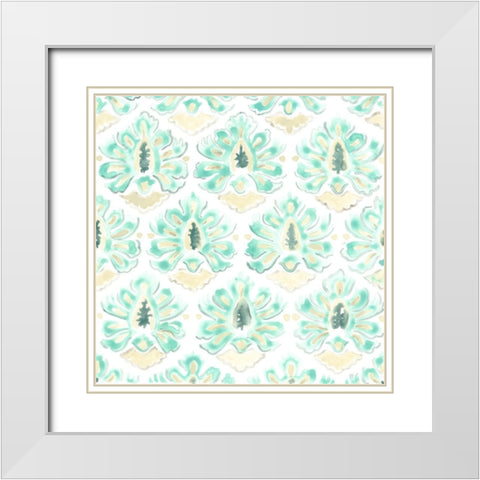 Bohemian Textile VI White Modern Wood Framed Art Print with Double Matting by Vess, June Erica