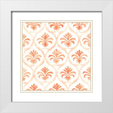 Bohemian Textile VII White Modern Wood Framed Art Print with Double Matting by Vess, June Erica