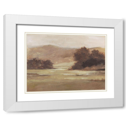 Muted Landscape I White Modern Wood Framed Art Print with Double Matting by Harper, Ethan