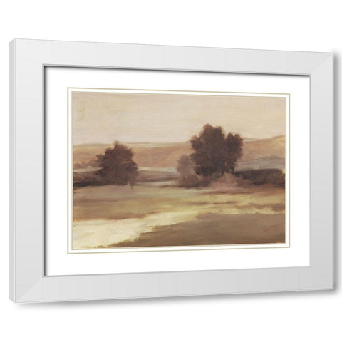 Muted Landscape II White Modern Wood Framed Art Print with Double Matting by Harper, Ethan