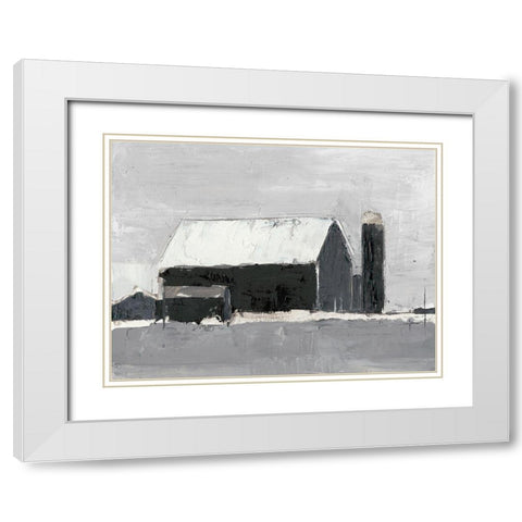 Dynamic Barn I White Modern Wood Framed Art Print with Double Matting by Harper, Ethan