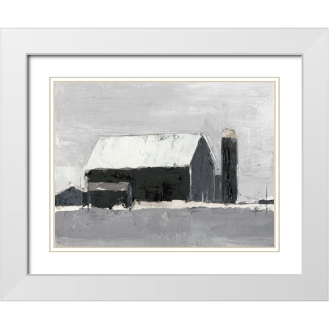 Dynamic Barn I White Modern Wood Framed Art Print with Double Matting by Harper, Ethan