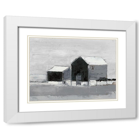 Dynamic Barn II White Modern Wood Framed Art Print with Double Matting by Harper, Ethan