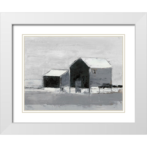Dynamic Barn II White Modern Wood Framed Art Print with Double Matting by Harper, Ethan