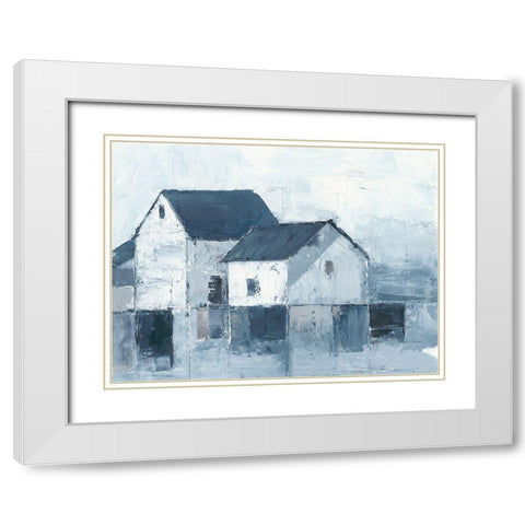Indigo Barns I White Modern Wood Framed Art Print with Double Matting by Harper, Ethan