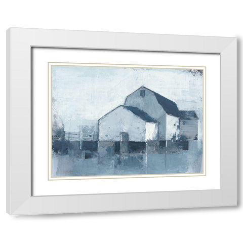 Indigo Barns II White Modern Wood Framed Art Print with Double Matting by Harper, Ethan