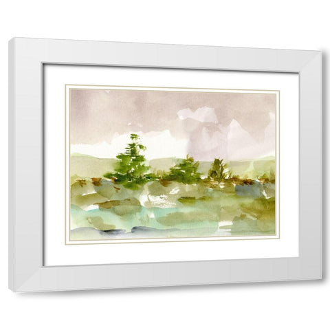 Morning Retreat I White Modern Wood Framed Art Print with Double Matting by Harper, Ethan