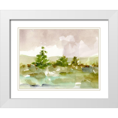 Morning Retreat I White Modern Wood Framed Art Print with Double Matting by Harper, Ethan
