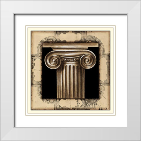 Architectural Schema I White Modern Wood Framed Art Print with Double Matting by Harper, Ethan