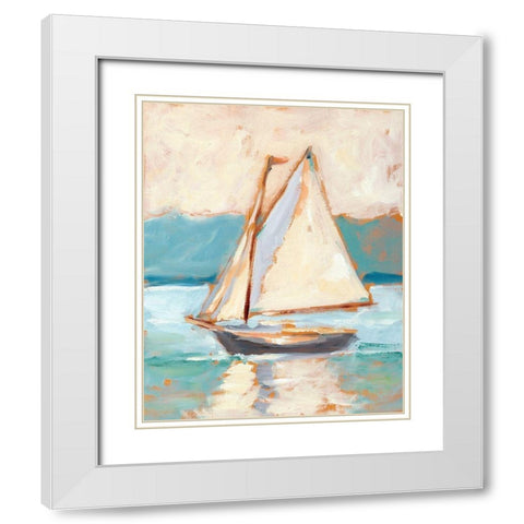 Contemporary Yacht I White Modern Wood Framed Art Print with Double Matting by Harper, Ethan