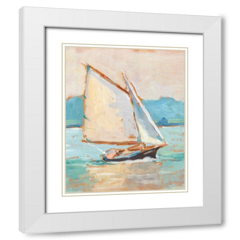 Contemporary Yacht II White Modern Wood Framed Art Print with Double Matting by Harper, Ethan