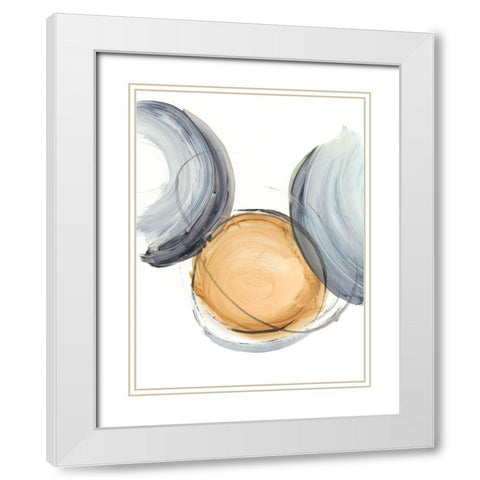 Sienna and Slate I White Modern Wood Framed Art Print with Double Matting by Harper, Ethan