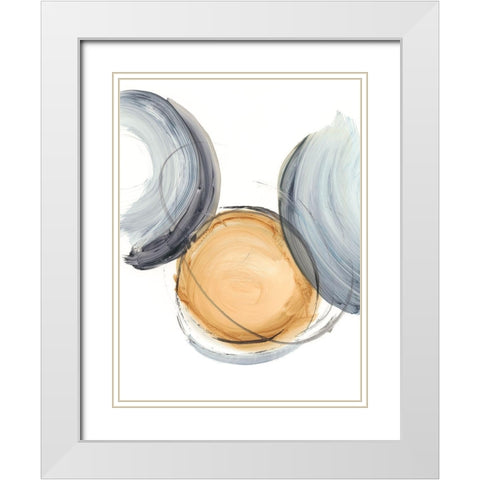 Sienna and Slate I White Modern Wood Framed Art Print with Double Matting by Harper, Ethan