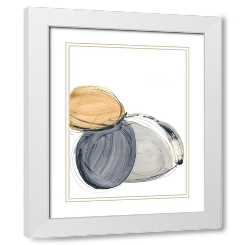 Sienna and Slate II White Modern Wood Framed Art Print with Double Matting by Harper, Ethan