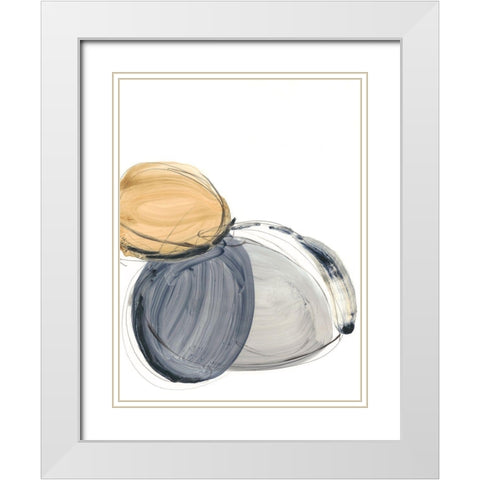 Sienna and Slate II White Modern Wood Framed Art Print with Double Matting by Harper, Ethan