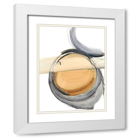 Sienna and Slate III White Modern Wood Framed Art Print with Double Matting by Harper, Ethan