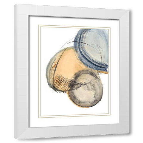 Sienna and Slate IV White Modern Wood Framed Art Print with Double Matting by Harper, Ethan