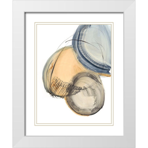 Sienna and Slate IV White Modern Wood Framed Art Print with Double Matting by Harper, Ethan