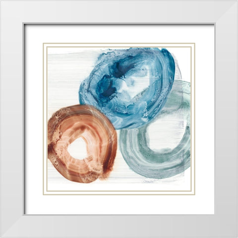 Overlapping Rings III White Modern Wood Framed Art Print with Double Matting by Harper, Ethan