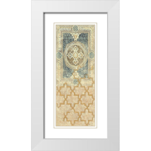 Embellished Tapestry II White Modern Wood Framed Art Print with Double Matting by Vision Studio