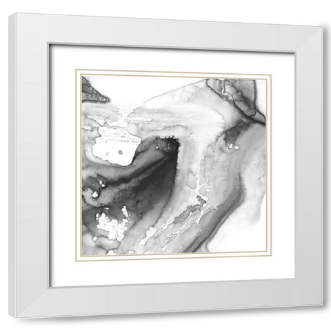 Smoke and Water IV White Modern Wood Framed Art Print with Double Matting by Harper, Ethan