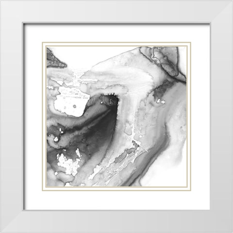 Smoke and Water IV White Modern Wood Framed Art Print with Double Matting by Harper, Ethan
